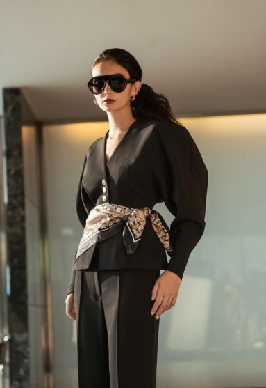 Kimono Sleeve Structured Jacket
