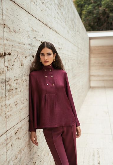 Solid Textured Blouse