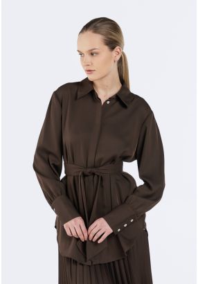 Regular Fit Belted Shirt