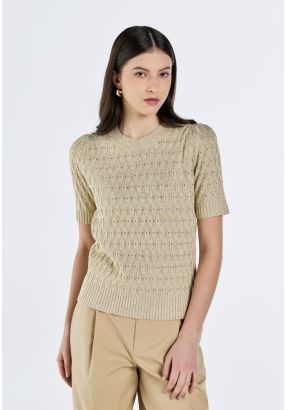 Crystal Embellished Lurex Top