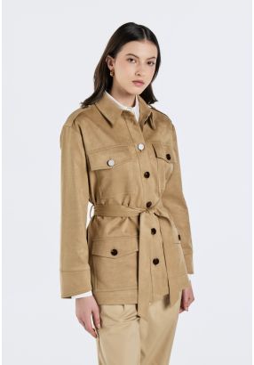Suede Belted Jacket