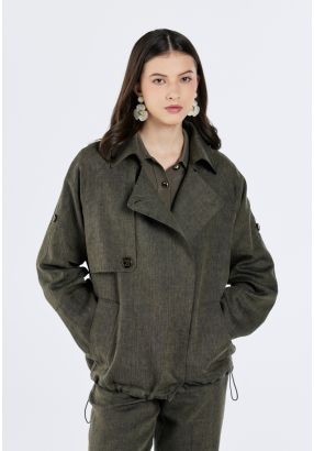 Drawstring Hem Jacket