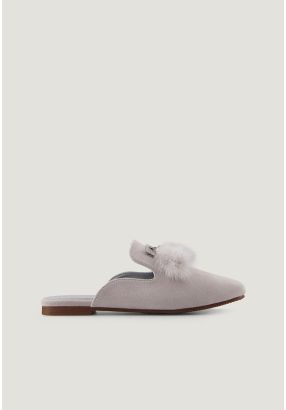 Suede Faux Fur Mules