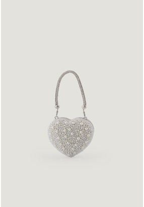 Pearl Heart Mini Handbag