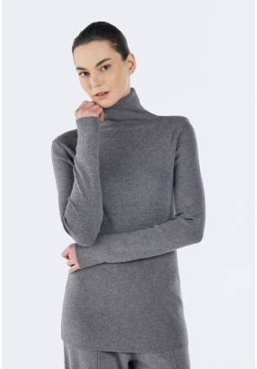 High Neck Knitted Top
