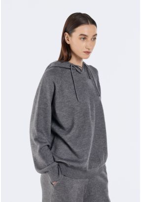 Knitted Hooded Sweater