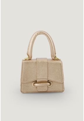 Textured Clasp Mini Bag