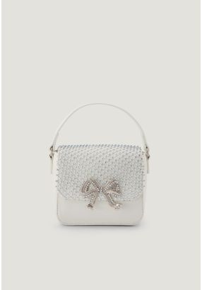 Crystal Mesh Bow Mini Bag