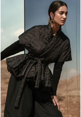 Quilted Peplum Vest- Style Ramadan