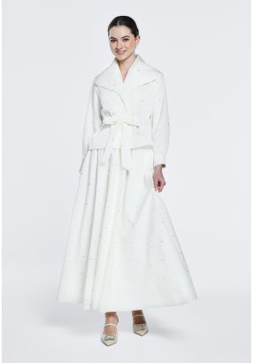 Crystal Embellished Flared Skirt