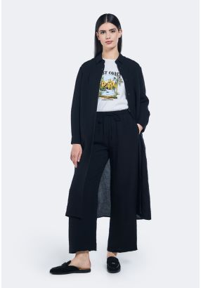 Crinkled Relaxed Fit Shirt Dress