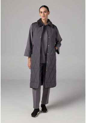 Contrast Sleeveless Quilted Vest