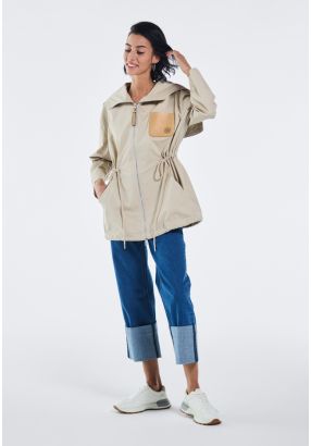 Folded Hem Wide Leg Jeans