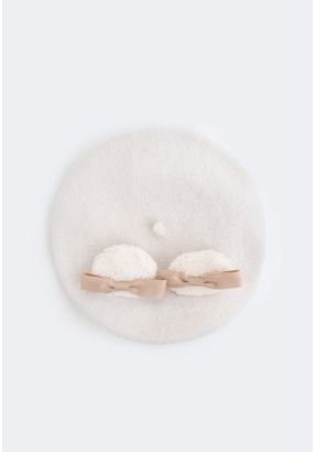 Bow Embellished Beret