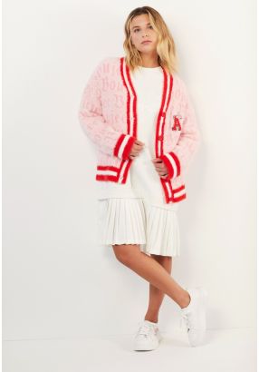 Printed Pleated Hems Dress