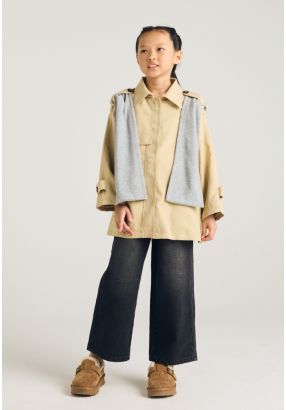 Drawstring Waist Denim Pants