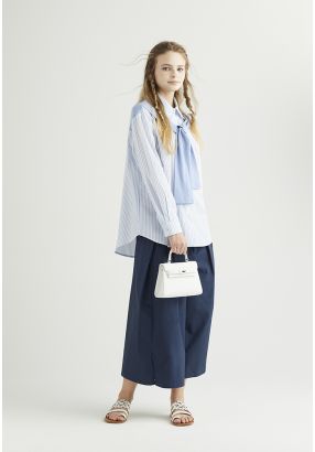 Slit Hems Palazzo Trousers