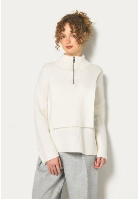 High Neck Ribbed Jumper