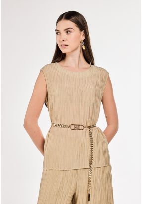 Sleeveless Textured Top