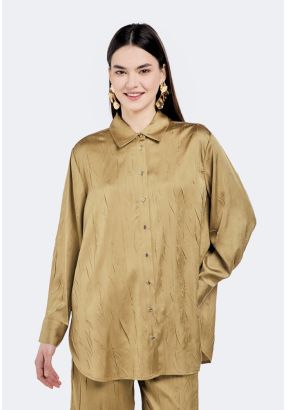 Solid Crinkled Shirt