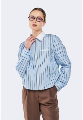Striped Zip-Up Shirt