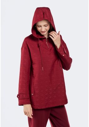 Geometric Embroidered Quilted Pullover