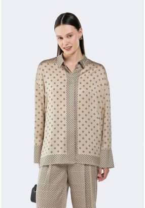 Polka Dot Drop Shoulder Shirt