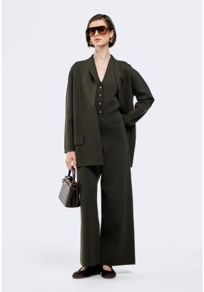 Solid Knitted Trousers