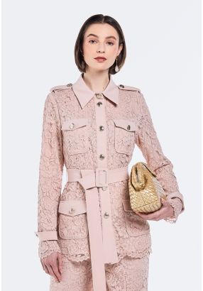 Lace Belted Jacket