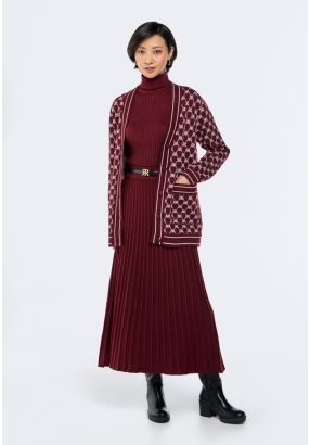 Ribbed Knitted Maxi Skirt