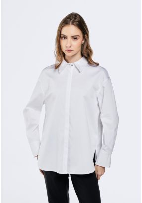 Solid High-Low Shirt