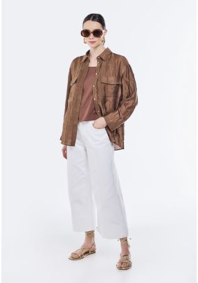 Solid Wide Leg Jeans