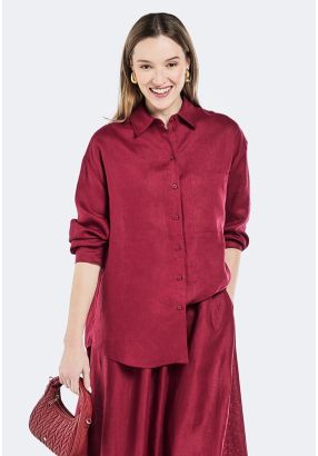 Drop Shoulder Linen Shirt