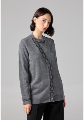 Crystal Embellished Knitted Cardigan