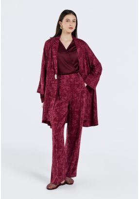 High-Waist Jacquard Trousers