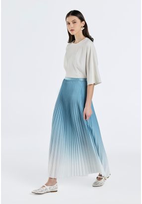 Ombre Pleated Skirt