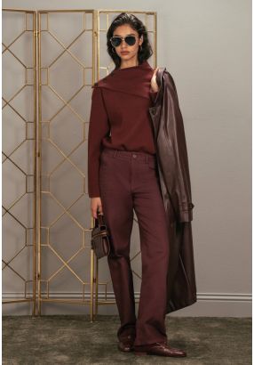 Solid High Waist Jeans