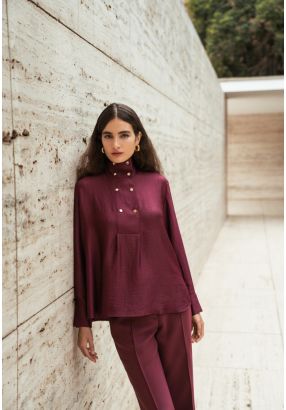 Solid Textured Blouse