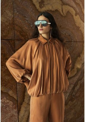 Solid Batwing Sleeves Jacket