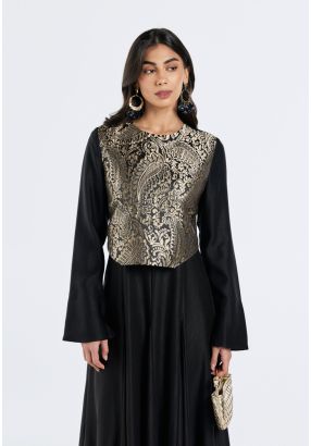 Metallic Paisley Jacquard Top- Ramadan Style