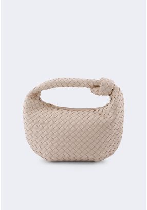 Classic Solid Woven Handbag