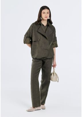 Solid Straight Cut Trousers