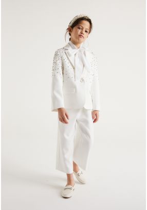 Iconic Embellished Jacket and Pants Set (2PCS)