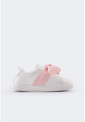 PU Leather Bow Sneakers