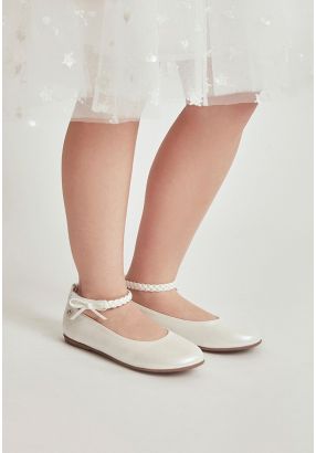 Solid Braided Ankle Strap Shoes