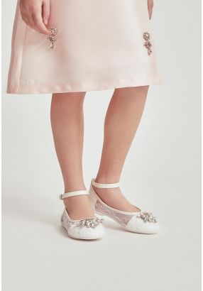 Crystal Embellished Mesh Ballerina