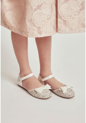 Faux Pearl Strass Embellished Ballerina