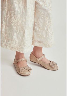 Sparkling Strass Embellished Bow Ballerina