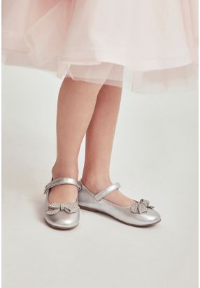 Crystal Embellished Bow Ballerina