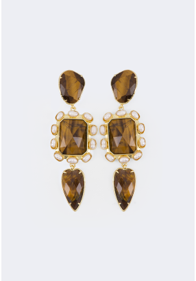 Long Gemstones Earrings